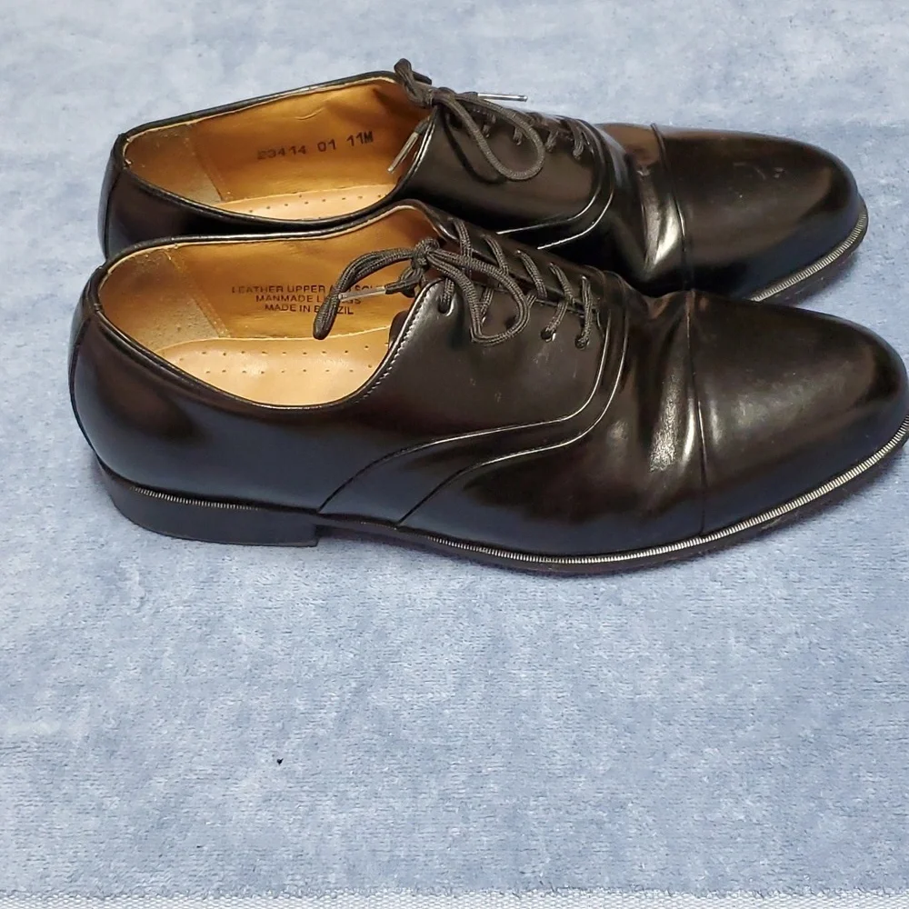 11M Men's Stacy Adams Black Leather Shoes
